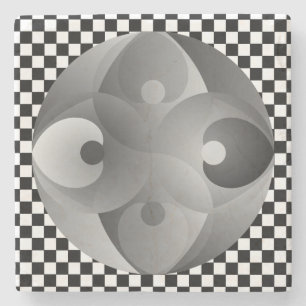 B/W Balance by Kenneth Yoncich Stenen Onderzetter