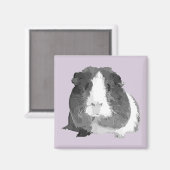 B&W 'Betty Guinea Pig Fridge Magnet (Recto/Verso)