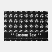 B&W Biohazard Symbol Deurmat w Custom Text (Voorkant)