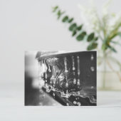 B&W Briefkaart fontein (Staand voorkant)