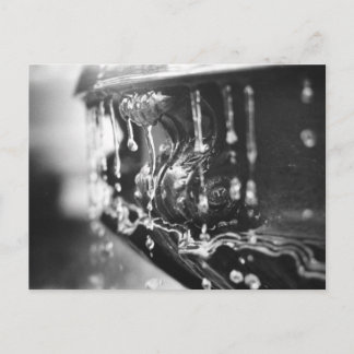 B&W Briefkaart fontein