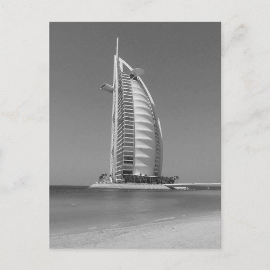 B&W Burj Al Arab Briefkaart (Voorkant)