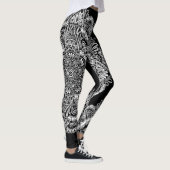 B&W Circular Mandala Leggings (Rechts)