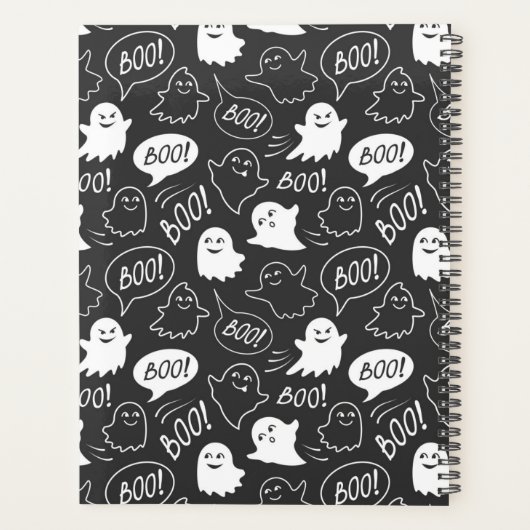 B&W Cute Doodle Halloween Motif (Dos)