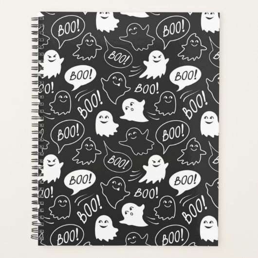 B&W Cute Doodle Halloween Motif (Devant)