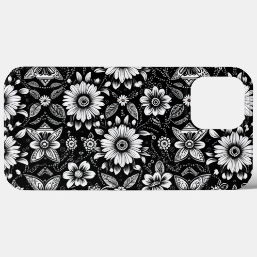 B&W Daisy Dose Case-Mate iPhone Case (Achterkant (horizontaal))