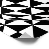 B&W driehoek optische illusie Poster (Hoek)