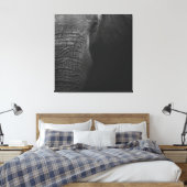 B&W Elephant Canvas Afdruk (Insitu (Slaapkamer))