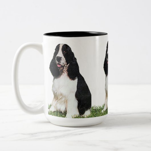 B & W Engelse Springer #1 Tweekleurige Koffiemok (Links)