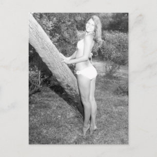 B&W Foto Florida Bikini Girl Briefkaart