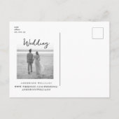 B/W Fotomonogram Weddenschap Opslaan Datum Briefkaart (Achterkant)