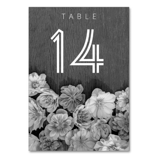 B & W Garden Hellebore Numéro de table (Dos)