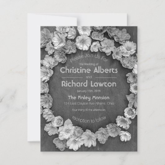 B & W Garden Hellebore Weddenschap Kaart (Voorkant)