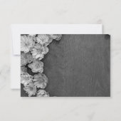B & W Garden Hellebore Wood RSVP Card (Dos)