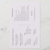 B & W Garden Hellebore Wood Wedding Programme (Dos)