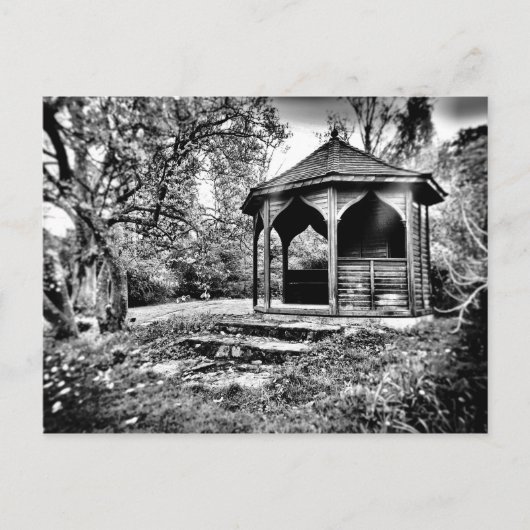 B&W Gazebo in Park Briefkaart (Voorkant)