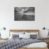 B&W Gerstveld 2 Canvas Afdruk (Insitu (Slaapkamer))