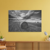 B&W Gerstveld 2 Canvas Afdruk (Insitu (Woonkamer))