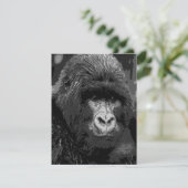 B&W Gorilla Face Uitnodigingen (Staand voorkant)