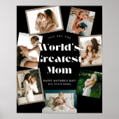 B & W Grootste Moeder van de Wereld 7 Foto Collage Poster (Voorkant)