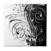 B&W grunge Tegeltje (Voorkant)