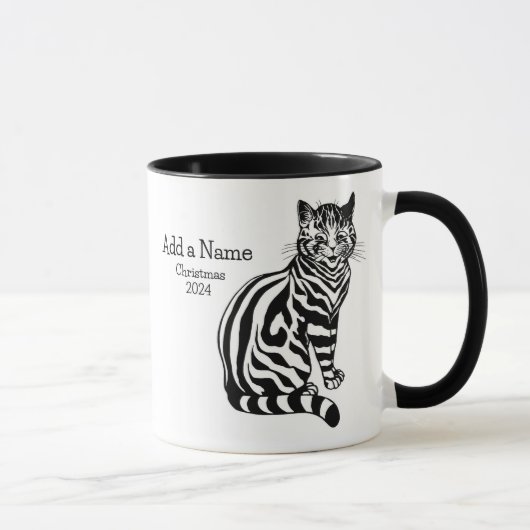 B&W Illustration & Texte 2 ・ Louis Wain ・ Mug (Droite)