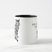 B&W Illustration & Texte 2 ・ Louis Wain ・ Mug (Centre)