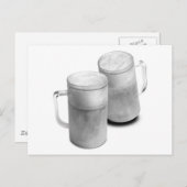 B/W Mokken bier Briefkaart (Voorkant / Achterkant)