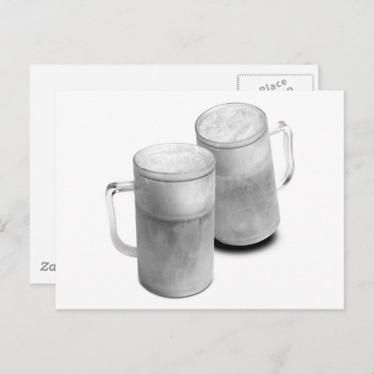 B/W Mokken bier Briefkaart (Voorkant / Achterkant)
