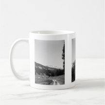 B & W Mountains 11 oz Mok