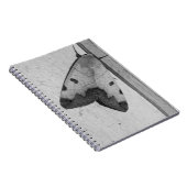 B&W - Ophiusa tirhaca, de groene draak Notitieboek (Rechterzijde)