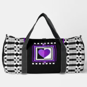 B&W paarse harten kloppen Plunjezak (Voorkant)