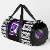 B&W paarse harten kloppen Plunjezak (Rechterhoek)