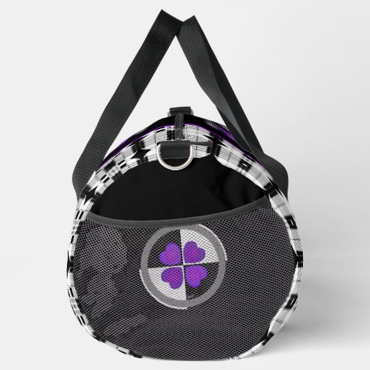 B&W paarse harten kloppen Plunjezak (Rechts)