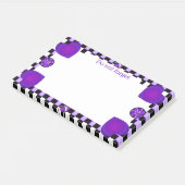 B&W paarse harten kloppen Post-it® Notes (Schuin)