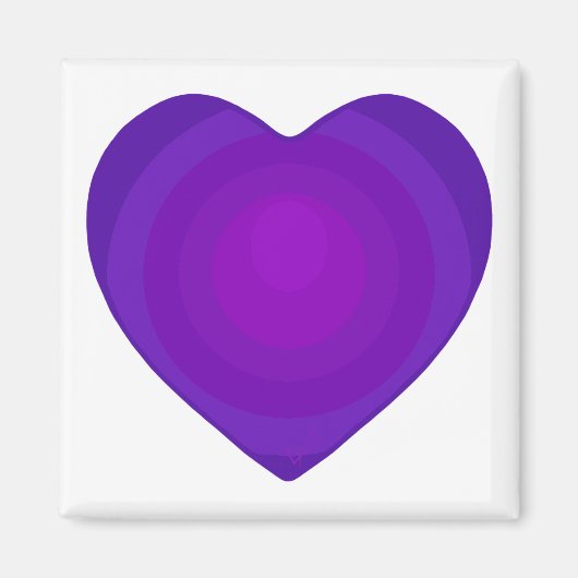 B&W Paarse harten slaan Magneet (Voorkant)