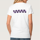 B&W Paarse harten slaan T-shirt (Achterkant)