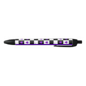 B&W Paarse harten slaan Zwarte Inkt Pen (Bodem)