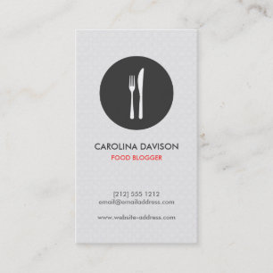 B&W Patroon Fork/Knife Visitekaartje