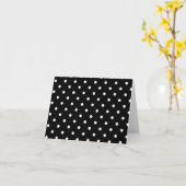 B&W-pokadots Kaart (Gele Bloem)