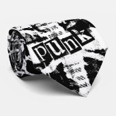 B&W Punk Stropdas (Opgerold)