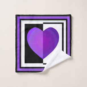 B&W Purple Hearts Beating