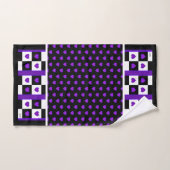 B&W Purple Hearts Beating (Serviette à main)