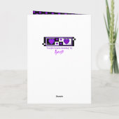 B&W Purple Hearts Beating lege kaart (Achterkant)