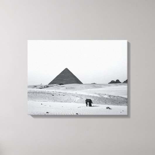B&W Pyramids Canvas Afdruk (Voorkant)