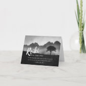 B&W Reiki Hoofd Yoga Mediation instructeur Citaten Kaart (Voorkant)