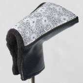 B&W-Roos voor ventilatortuin Golfheadcover (3/4 voorkant)