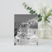 B&W Santorini 2 Briefkaart (Staand voorkant)