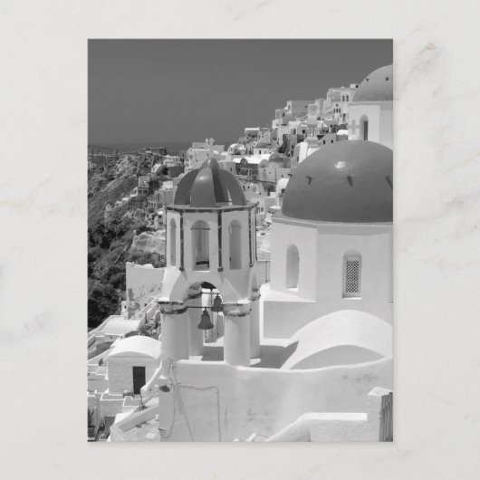 B&W Santorini 2 Briefkaart (Voorkant)