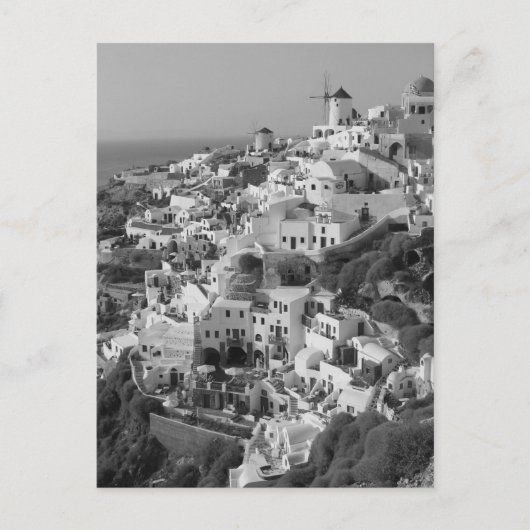 B&W Santorini 5 Briefkaart (Voorkant)